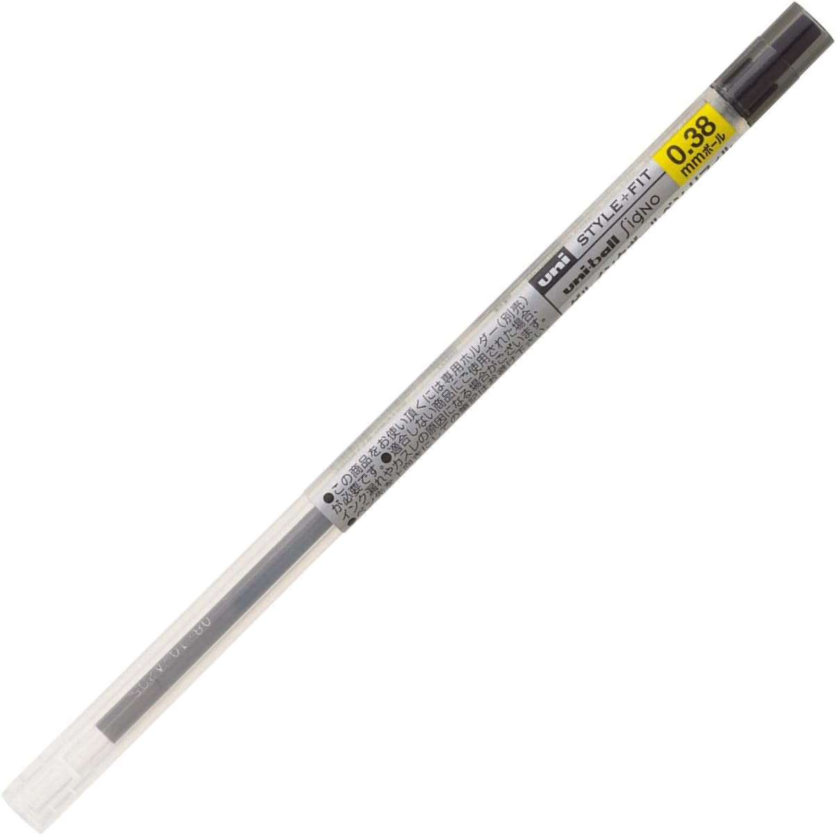 Uni style Fit Gel Ballpoint Pen Refill, 0.38mm, Black (UMR10938.24)