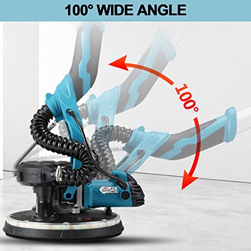 Gipsplatenschuurmachine Met Vacuümadapter 1800w Elektrische Wandschuurmachine Variabele Snelheid 1000-2100RPM, Met LED… - Afbeelding 5