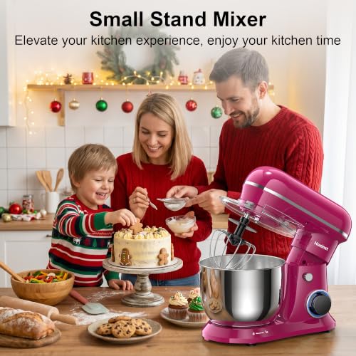 Image of Honinst 4QT Electric Stand Mixer, 10-Speed Tilt-Head Compact Kitchen Mixer