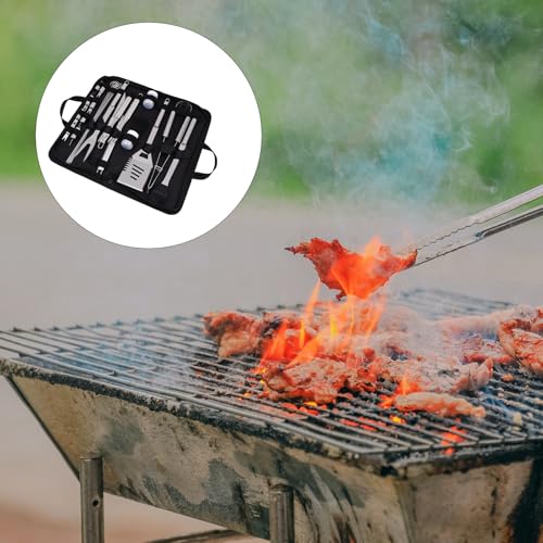 Kisangel Set de 27 piezas para BBQ en acero inoxidable miniatura 2