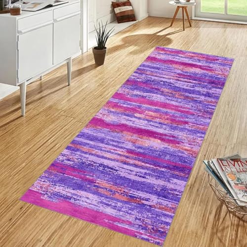 XUEGAIXIA Alfombras para Pasillos Largos 70 x 350 cm Moderno, Non-Slip Washable Narrow Rug Absorbent Floor Mat Pelo Corto Antideslizante, Lavable a máquina, para Salón Hall Cocina Lavanderia Entrada