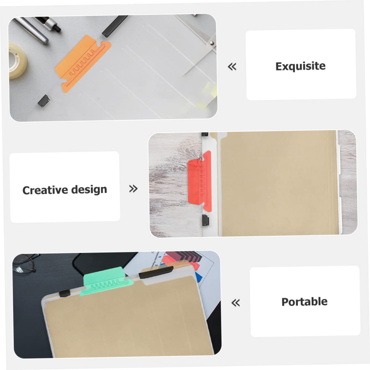 Housoutil 4 Set Etichette Colorate Per File Con Facile Con Linguette Rimovibili Per Uffici Scuole E Archiviazione Documenti Completo Con Arancione 40 Pezzi * 4