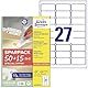 AVERY Zweckform L4737REV-65 Universal Etiketten (1.350 plus 405 Klebeetiketten extra, 63,5x29,6mm auf A4, wieder rückstandsfrei ablösbar/abziehbar, bedruckbar, selbstklebende Aufkleber) 65 Blatt, weiß