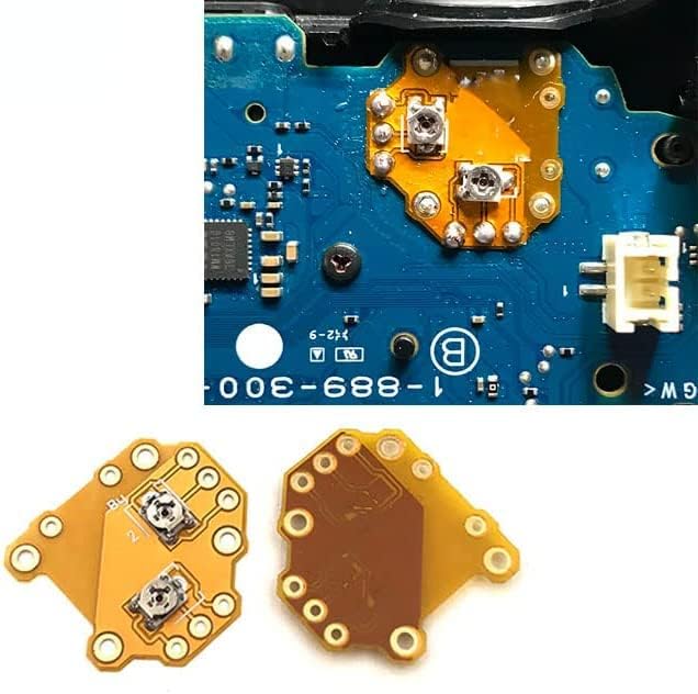 Vista 4 de 1 par de controladores analógicos stick Drift Fix Mod para Xbox One PS4 PS5 Switch Pro Gamepad Game Handle Joystick Drift Repair Board (dorado)