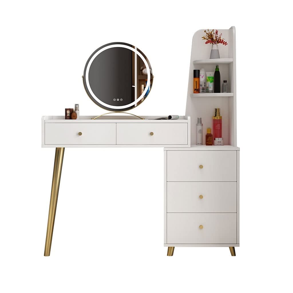 TEESONG Bedroom Dressing Tables Dresser Table Set Bedroom Modern Minimalist Storage Cabinet Dressing Multifunctional Vanity Makeup Vanity Dressing Table(A)