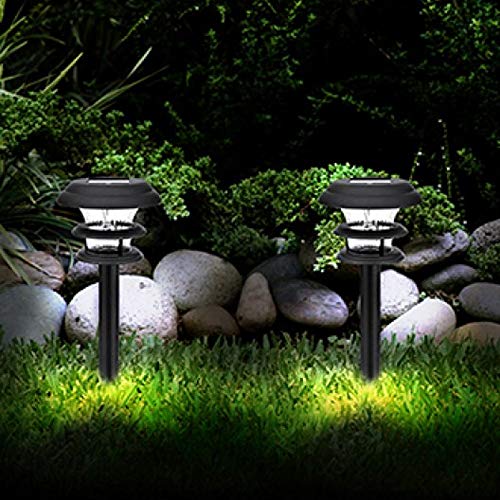 Luminária Jardim Poste Solar 2w Abs Superled Luz Branca