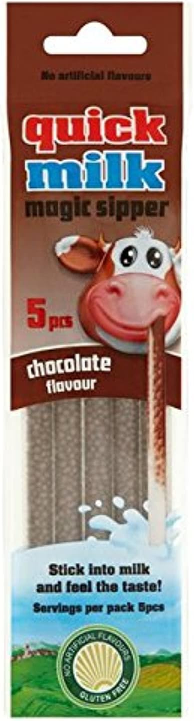 Gluten-free Magic Sipper Straws (Chocolate Flavour)-Pack of 2, 5 Pieces
