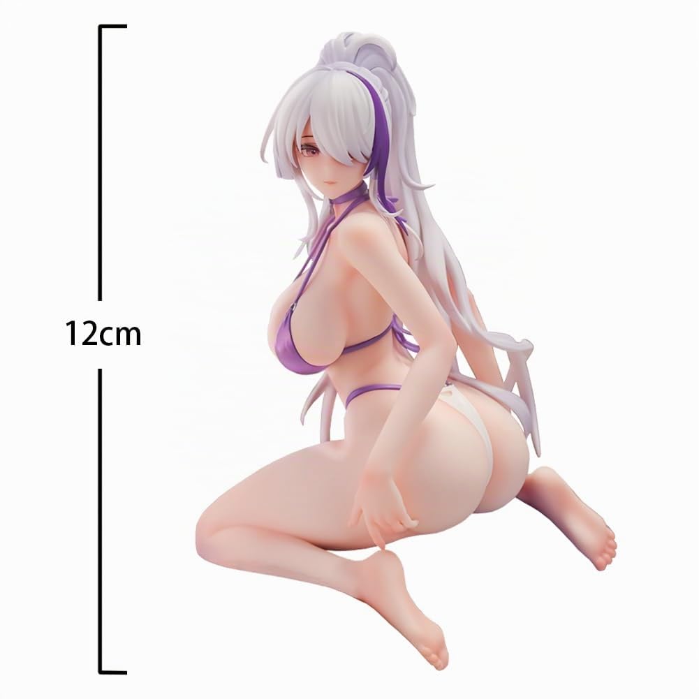 DEXSHUN IJN Unzen Figura Anime Unzen Sentada Ilustración Niña Estatua de Escritorio PVC Colección Regalos para Fans de Juegos 12cm