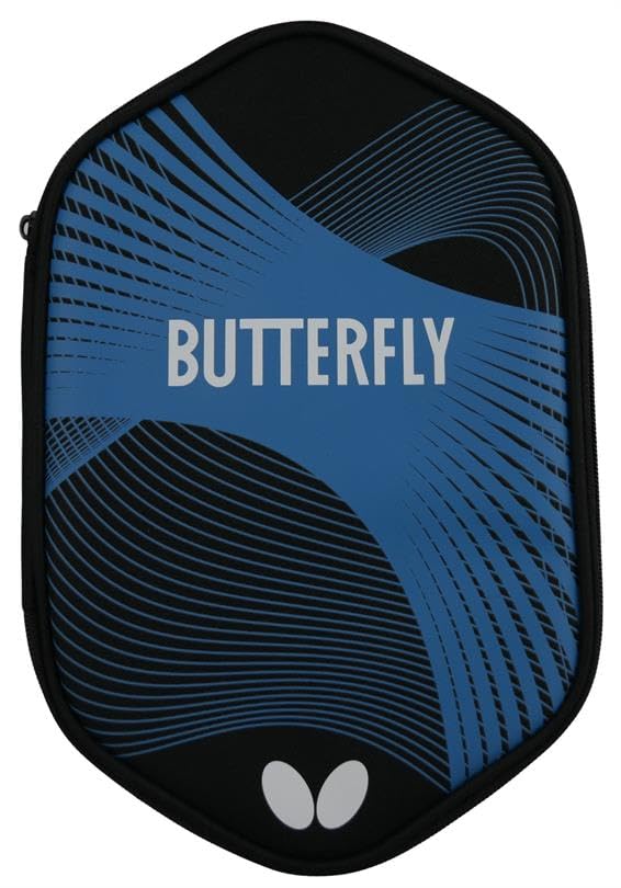 Butterfly NEW Curve Table Tennis Bat Case | Premium Racket Cover for 2 Rackets & 6 Balls | Round Nylon 600D Ping Pong Bat | Durable & Lightweight