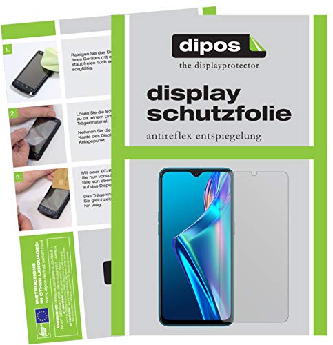 dipos I 2X Protector de Pantalla Mate Compatible con OPPO A12 pelicula Protectora