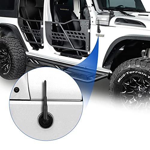Image of BASIKER Antenna Fit for Jeep Wrangler Sport Rubicon JL 4xe JK JT Gladiator | 2007-2026, Unique Design Short Antenna Replacement Fit for Jeep Willys Mojave, Truck Car Accessories, Enhance Radio Reception