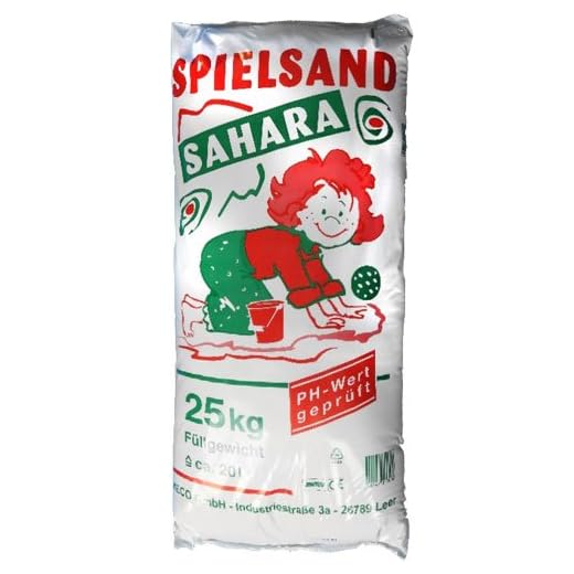 WECO Qualitäts SPIELSAND 25kg ÖKO-Test TÜV PH-Wert geprüft Sand für Sandkasten