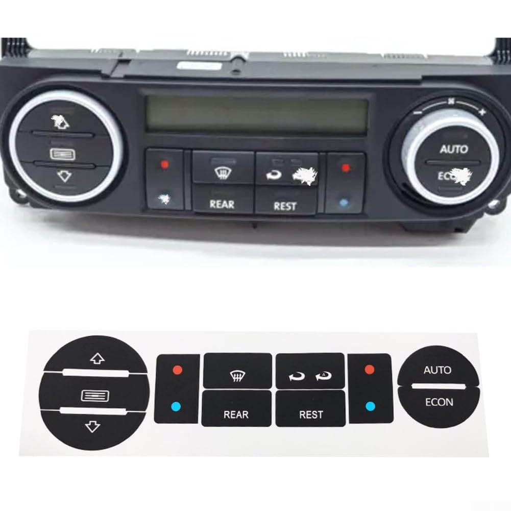 Autocollant pour bouton Clima T5 pour T6 pour réparation avec motif noir et blanc