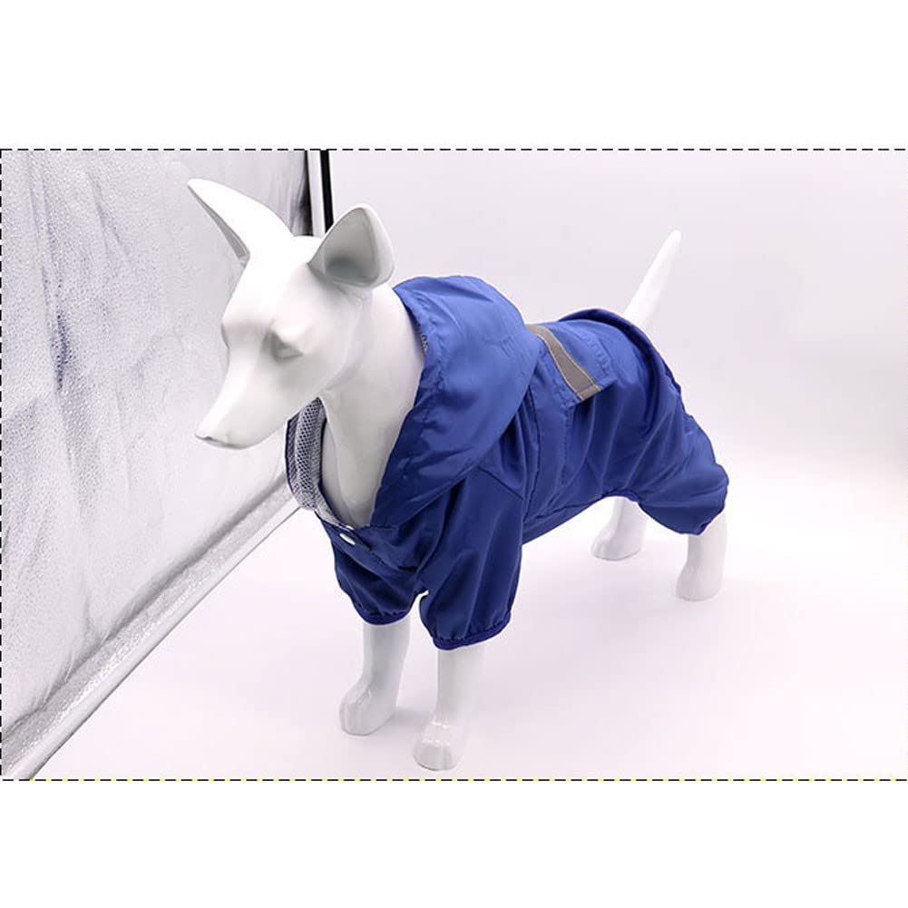 Manteaux imperméables pour Chiens Imperméable pour Chien Manteau imperméable avec Capuche col Sangle Trous Bandes réfléchissantes imperméable léger(Color:1,Size:XXL)