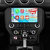 [2G+64G] 9 inch Screen for Ford Mustang Radio 2015 2016 2017 2018 2019 2020 (Adapts to 3 Buttons Only), Android Mustang Car Stereo Support Carplay/Android Auto/1080P/Bluetooth/FM RDS