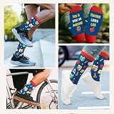 ZAGKOO End of Year Teacher Gifts for Daycare, Preschool, Kindergarten, Women, Men, Male, Female - Thank You, Appreciation, Retirement Teacher Ideas for Friend, Coworker - Funny Awesome Teacher Sock