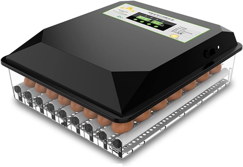 Incubator Egg Automatic Incubator Brooding Machine Chicken Incubator Home Incubator Controller Farm Egg Incubator 56-64 Eggs Incubator(64 Eggs)