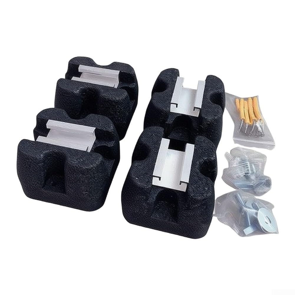 GLOBALHUT Klimaanlagen Fußpolster Vibrationsdämpfer 11x11cm Schwarz(Slot)