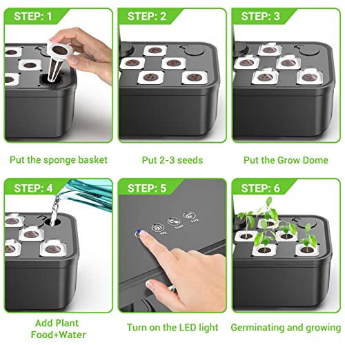 Indoor Garden Hydroponics Growing System, DUESI Upgrade 12 Pods Plant Germination Herb Kit with LED Grow Light, Hydrophonic Planter Grower Harvest Vegetable Lettuce for Hydroponic Gardeners (12 Pods) - Image 6