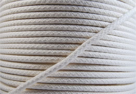 celloexpress Cotton Piping Cord - Natural - Netted, Pre-Shrunk - for Upholstery, Soft furnishings, Dressmaking (3mm White, 10m - 1000cm) โ image 1