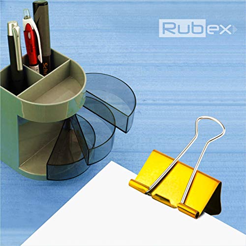 120 Rubex Binder Clips, Mixed Color And Size Small Medium Large Binder Clips, Binder Clips, Paper Binder Clips, Big Metal Paper Clamps For Notebooks, Envelopes (Mix Color 120 Count) #TOP3
