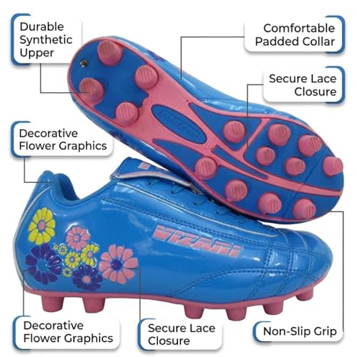 Chaussures de football en cuir synthétique durable Vizari Blossom FG