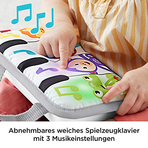Fisher-Price GJD27 - Musik Spielkissen, stützendes Kissen zum Spielen in der Bauchlage mit Musik, Lichtern und… – Bild 4