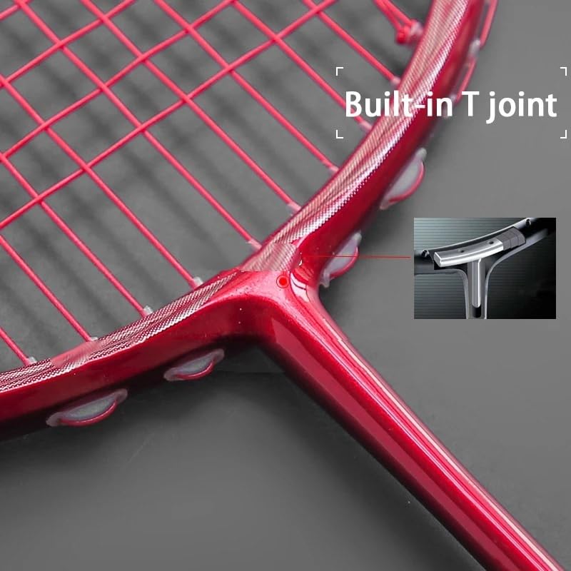 Badminton Set Raqueta de bádminton Fibra Carbono con Bolsa Cuerdas Raquetas Profesionales