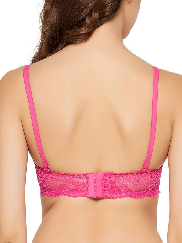 Image of Clovia Women's Solid Padded Demi Cup Wire Free Balconette Bra- Turquoise