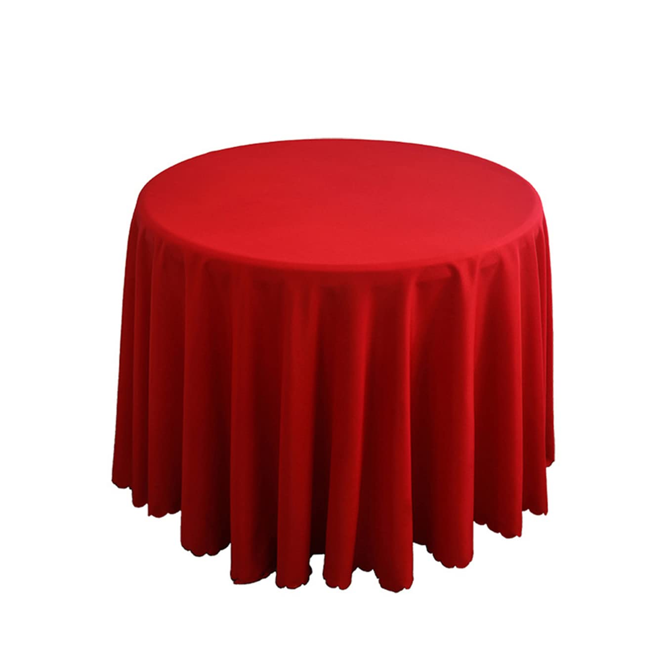 Fanivin Red Polyester Tablecloths Tablecovers Round Table Cloth Home Hotel Restaurant Wedding Party Multicolour Table Covers Round 260Cm