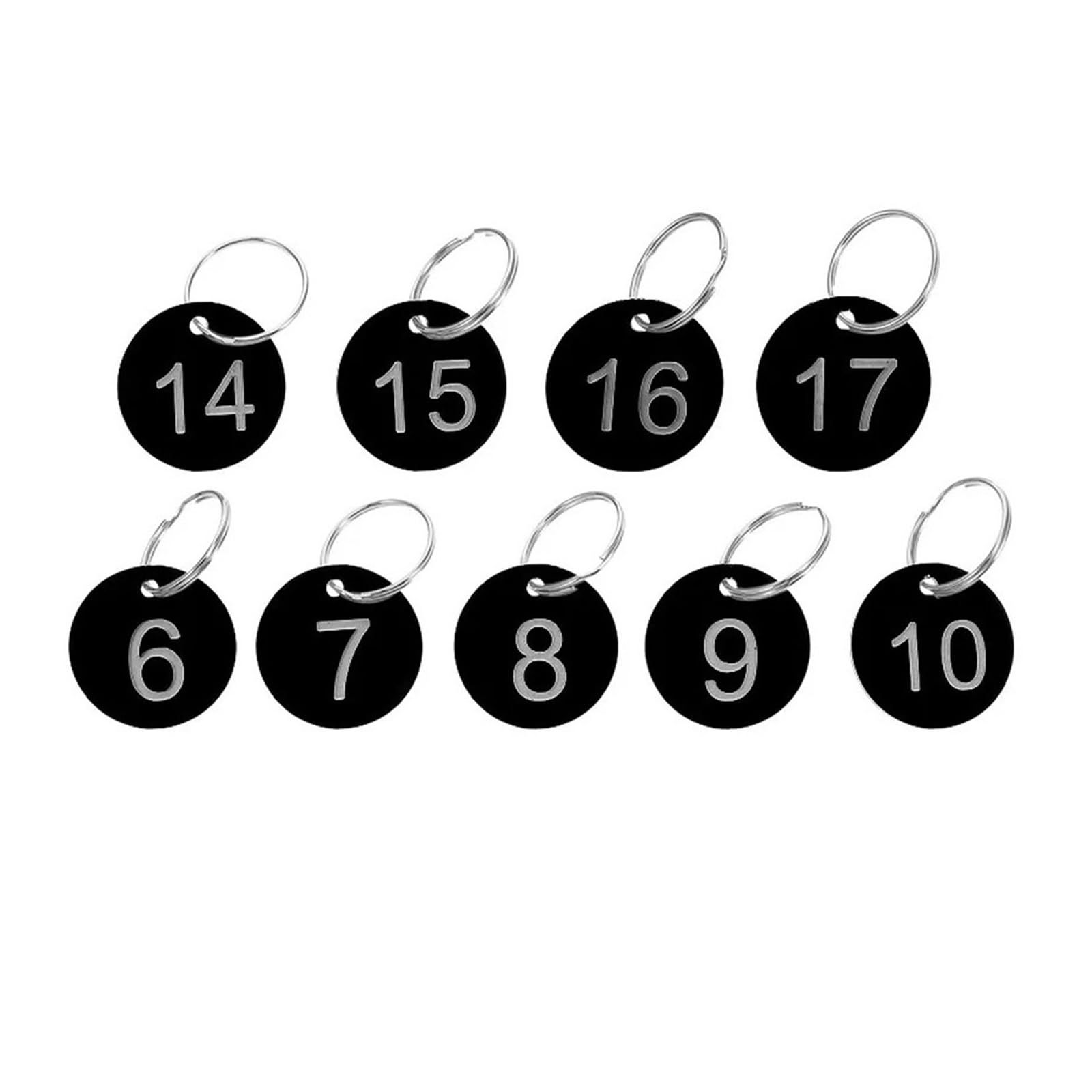 Lot de 100 étiquettes d'identification rondes en plastique de 1 à 100 pour vestiaire, clés, casiers, tables, cafés, restaurants pour restaurant, café, casier, hôtel