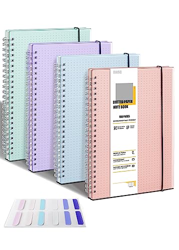 Carnet à pois OWSC contre l'encre qui bave, petit cahier rigide 110g/m² école