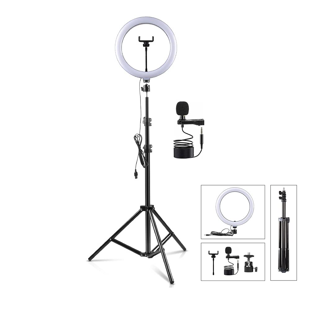 ADZOY Premium 7 Feet Metal Tripod With10 inch LED Ring Light & Metal Collar Microphone Tripod (Supports Up to 2500 g) (B0B8NYMWCG) Amazon Price History, Amazon Price Tracker