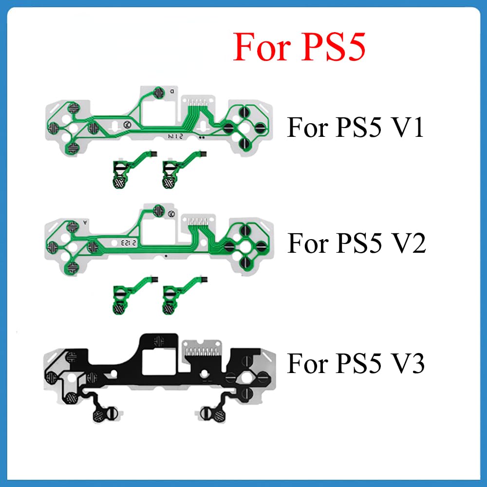 2Pcs Replacement Handle Conductive Film for PS5 Controller Conductive Flex Ribbon Cable Soft Board Parts (for V2)