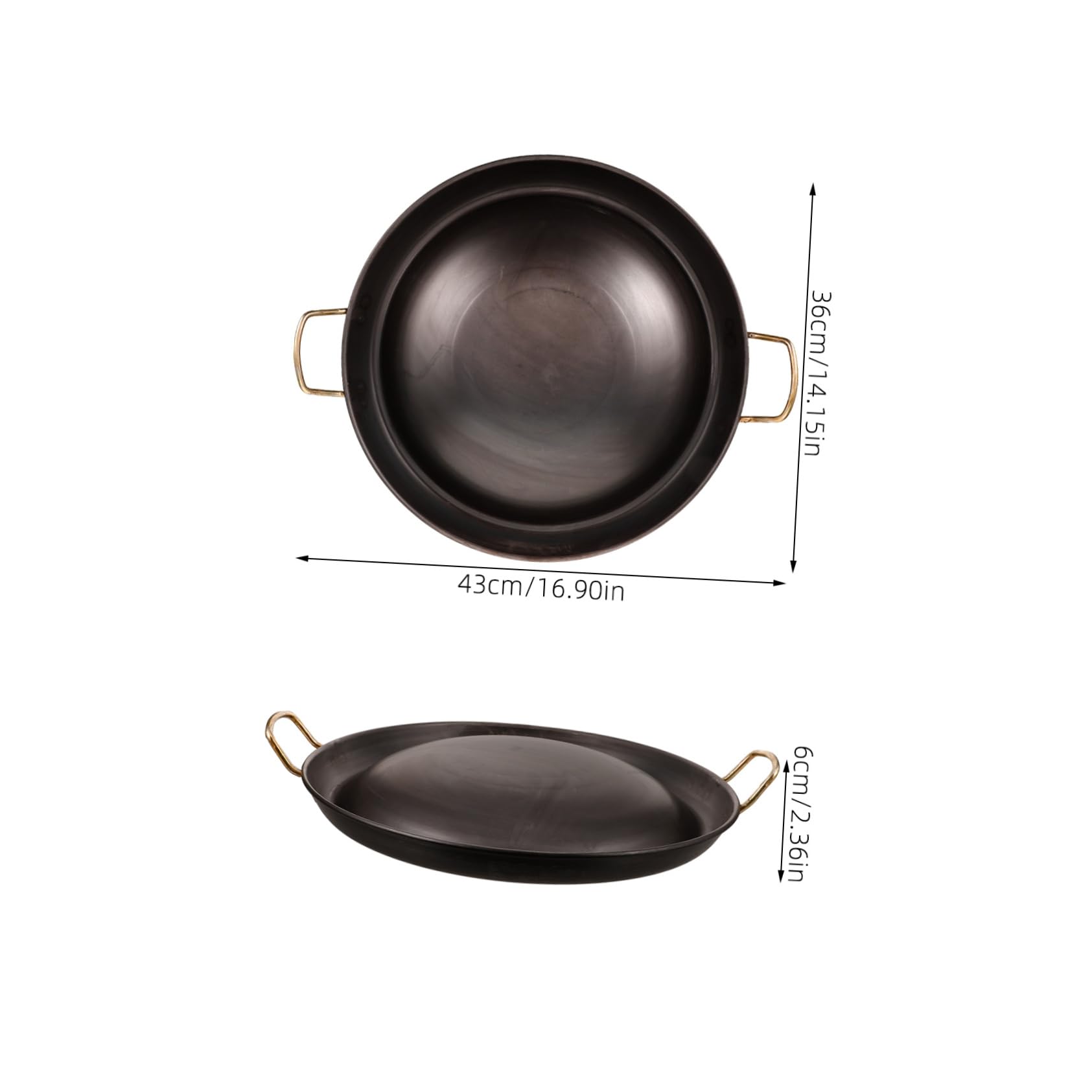 Unomor Concave Frying Pan Nonstick Pancake Pan with Scalding Handle Heavy Duty Cooking Skillet for Versatile Kitchen Use for Frying Baking and Grilling