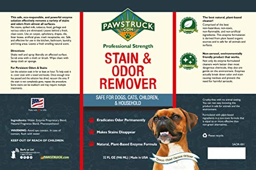 image for Pawstruck Professional Strength Stain & Odor Remover - Natural Enzyme 