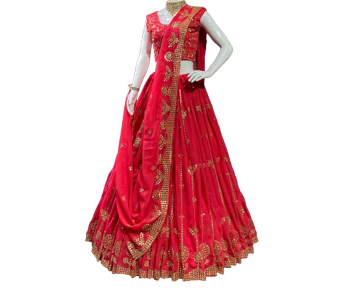 Women's Georgette Solid Semi-Stitched Lehenga Choli Set (R_R_1127)-image-38