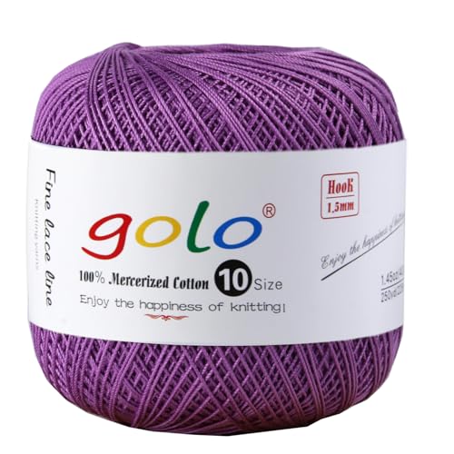 Image of golo Crochet Thread Size 10 Cotton Yarn for Tatting Lace Thread 634