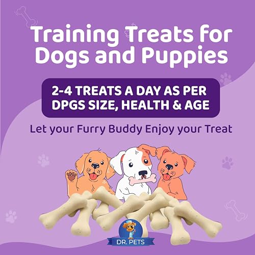 Image of Dr. Pets Pack of 2 (120g Each) Lickchik Calcium Milk Bone Dog Treats | Training Snacks for Dogs & Puppies | Strong Teeth & Bone Support | Real Chicken Enriched