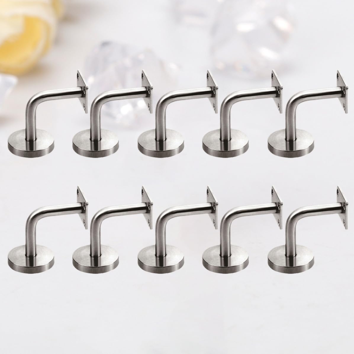 Acero Inoxidable Soporte de Pasamanos 10 Piezas Sólido