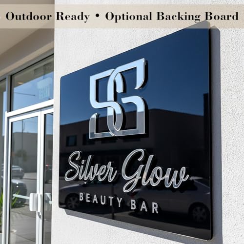Image of Custom Acrylic Sign, Personalized Business Logo Name Sign, 3D Laser Cut Acrylic Letters, Custom Business Signage for Storefront, Salon, Bar, Office, Studio or Home Wall Decor