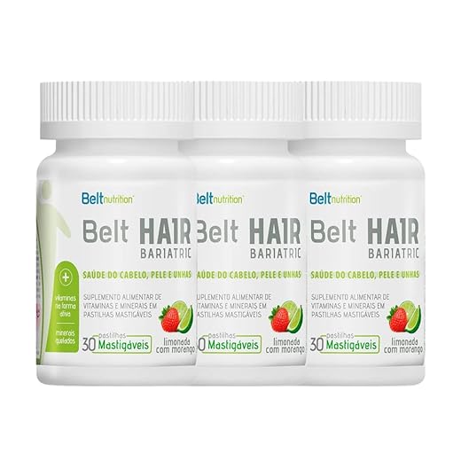 Kit 3x Belt Hair Nail And Skin Bariatric 90 Pastilhas - Limonada com limão
