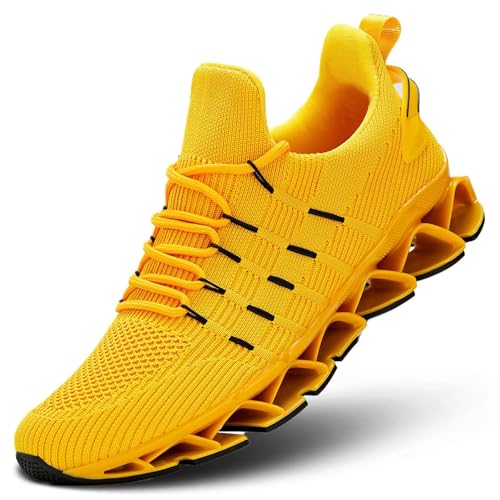 Image of Mens Slip On Walking Shoes Blade Non Slip Tennis Running Shoes Lightweight Workout Breathable Mesh Fashion Sneakers
