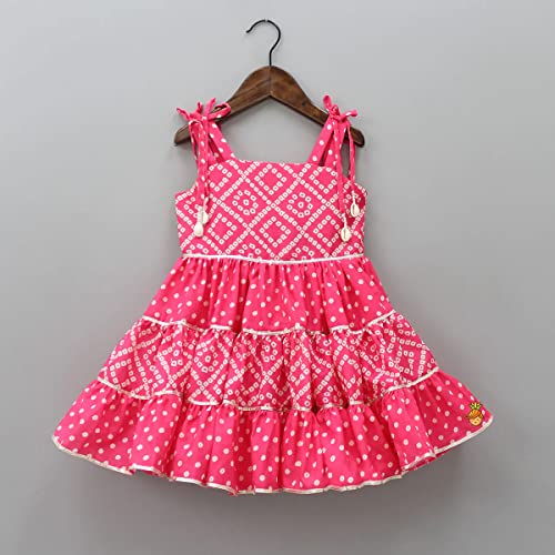 Image of VIKITA Girls Dresses Summer Sleeveless Party Frock for 1 to 8 Years Girls (7-8 Years, Pink)