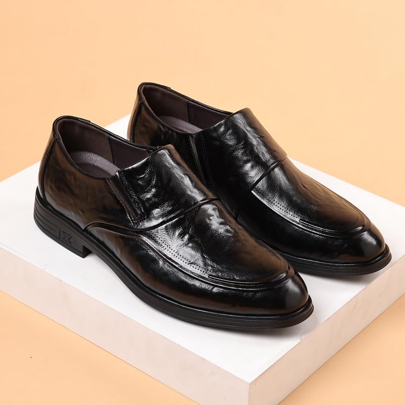 Men's Dress Shoes Men Patent Leather Classic Lace-up Formal Oxfords Business Wedding Derby Shoes Casual Tuxedo Shoes2