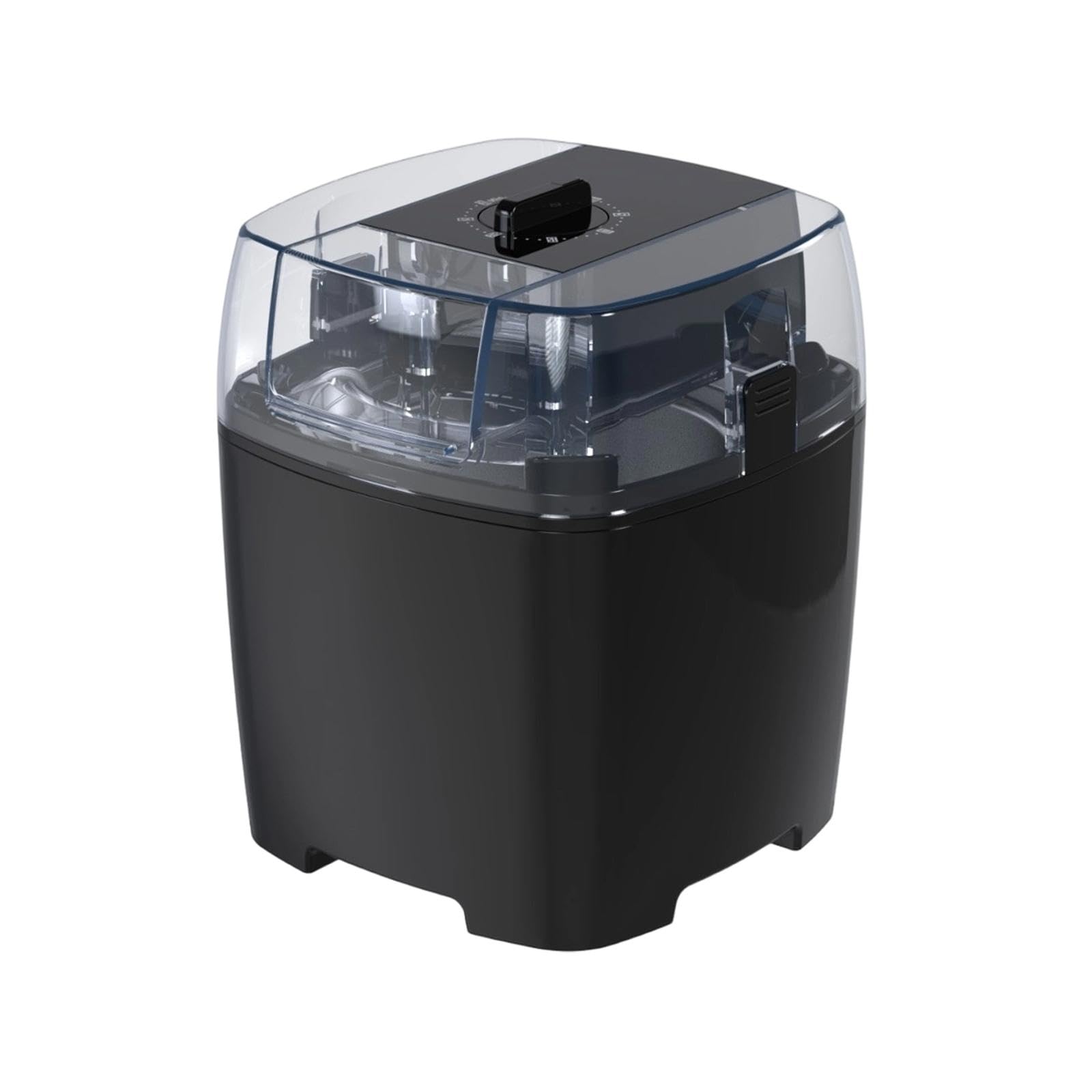 Eismaschine Eiscreme Maschine Joghurt Maker Dessert Smoothie Elektrisch mit Einfachem Reinigungsmechanismus für Haushalte Kinder Party Größe, Schwarz