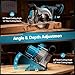 Akku Handkreissäge für Makita 18V Batterie, 7000RPM Bürstenlose Mini Kreissäge mit 3 Sägeblättern (125mm, 140mm, 150mm), Einstellbarer Schnittwinkel, für Schneiden von Fliesen und Holz(Ohne Batterie)