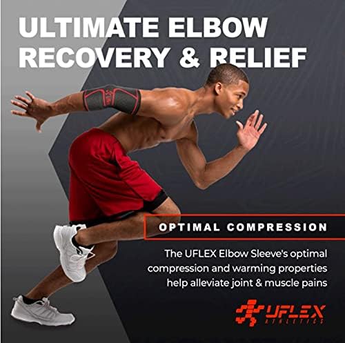 Miniatura 2 de UFlex Elbow Compression Sleeve for Women & Men- Brace for Injury Recovery, Tendonitis, Tennis Elbow, Bursitis, Weightlifting, Golf, Basketball-