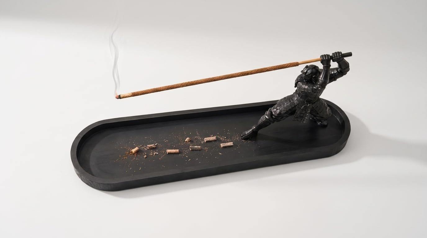 Samurai Incense Holder - 3D Printed Japanese Decor -5