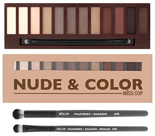 Nude Eyeshadow Makeup Palette - 12 Natural Colors Matte + Shimmer Eye Shadows - High Pigment Neutral Cosmetic pallet
